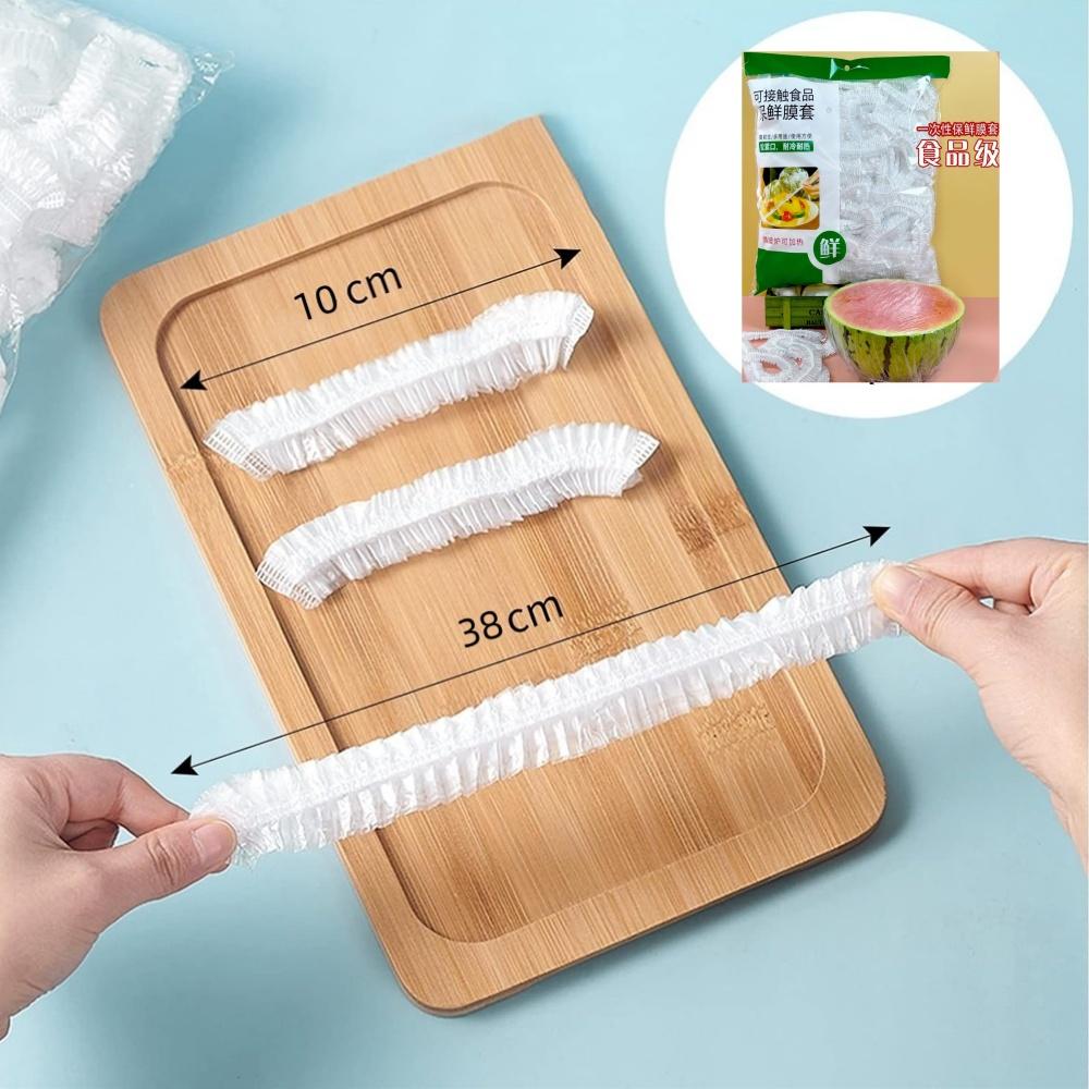 Frischhaltebeutel 100 Stück Mit Elastischen Einweg-Schrumpffolien zur Lebensmittelaufbewahrung Für Küchenschüssel/-teller