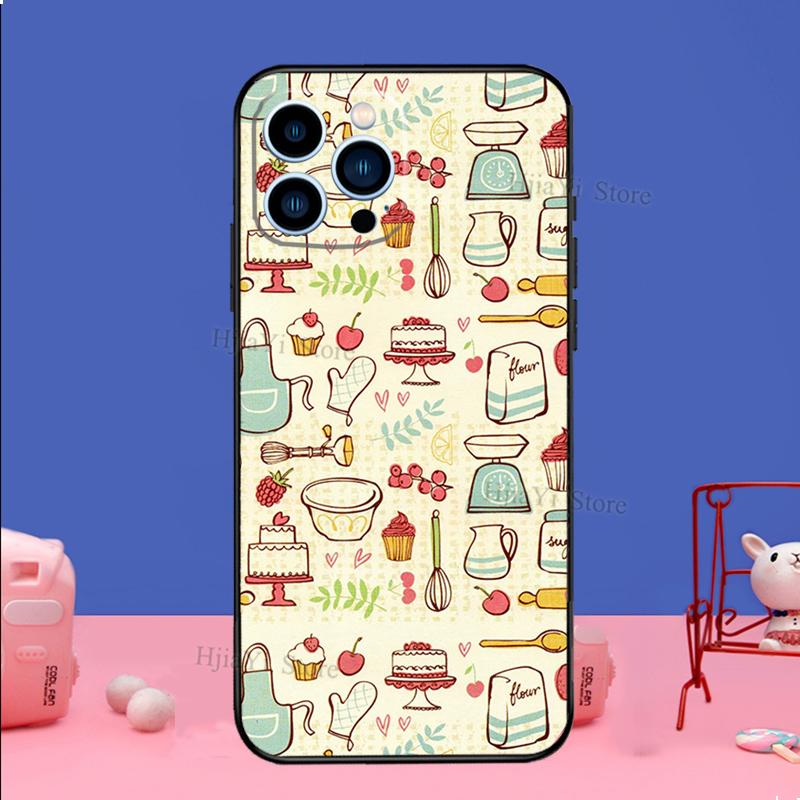 Baking Cook Chef Case For iPhone 16 15 13 14 Pro 12 11 14 Pro Max Plus XR XS Max X 12 13 Mini SE2 Cover Shell