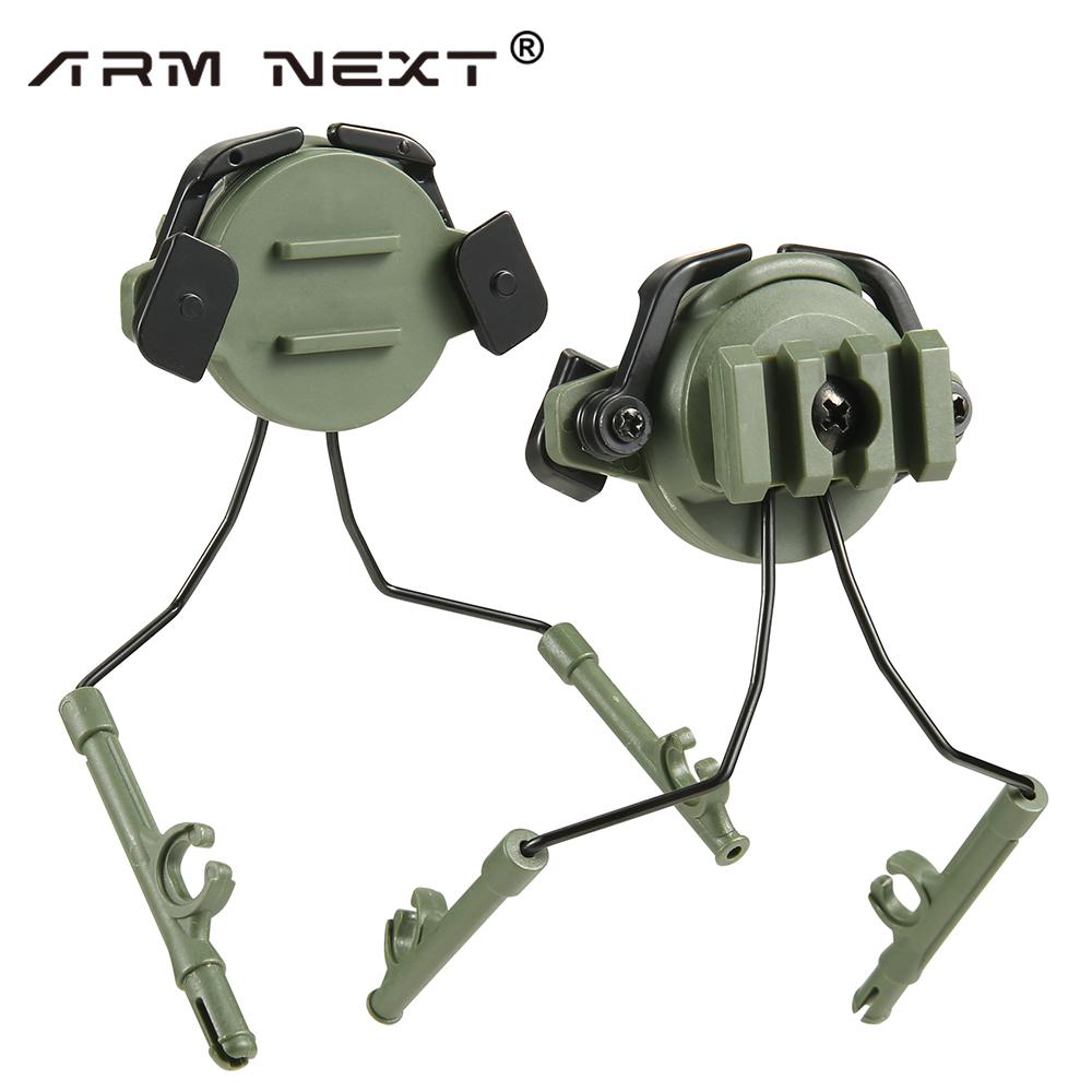 Tactical Headset Support Helmet Rail Suspension Adapter Fast Rail Mounts 360 Rotation Airsoft Paintball Headset Holder Bracket