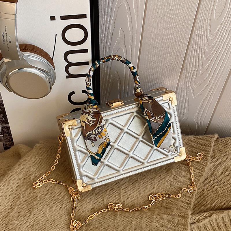 Exquisite women's plaid armpit bag simple bag casual box crossbody bag