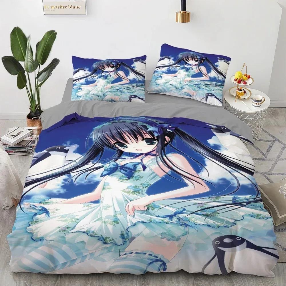 

Комплект постельного белья Anime kawaii Япония Аниме loli Пододеяльник Детская спальня Мультфильм 3D Печатный пододеяльник Подарок в спальню EU Single 135x200cm