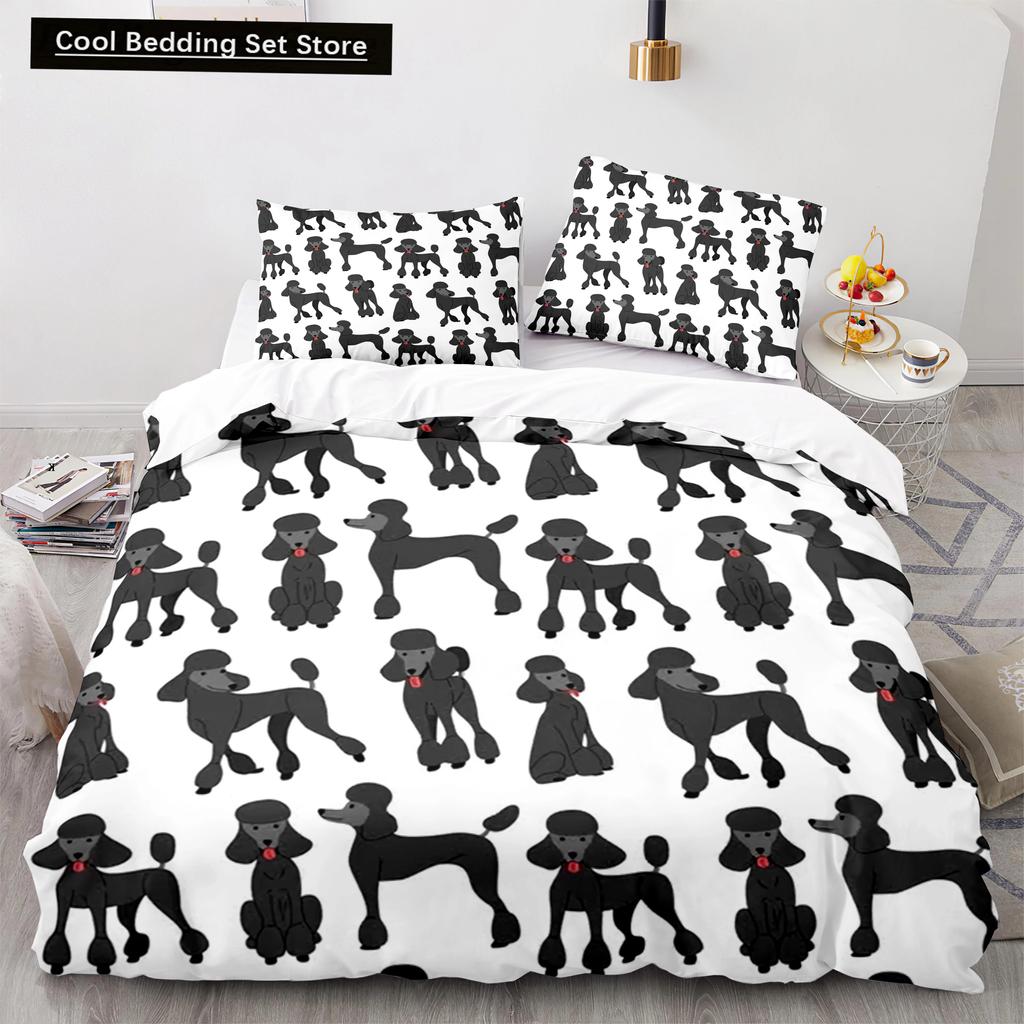 Kreslený Pes Zvířata Povlak na přikrývku Velikost King Queen Rozkošný Mazlíček Štěně Ložní souprava pro Děti Chlapce Dívky Divoká příroda Polyesterový Povlak na přikrývku