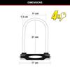 Master Lock Bicycle Bike Lock Kickboard Key Type Vinyl Coating Sliding Dust Cover Mounting Bracket Cable Thickness 13mm Hanging Height Inner Diameter