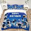 3Pcs Happy Robot Celebration Bedding Set Quilt Cover Pillowcase Home Christmas Xmas Halloween Gift 1 Duvet Cover 2 Pillowcase M92461