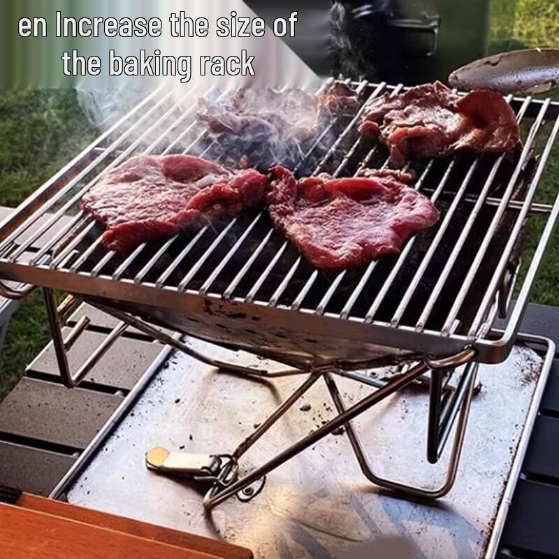Portable Stainless Steel BBQ Grill & Fire Pit