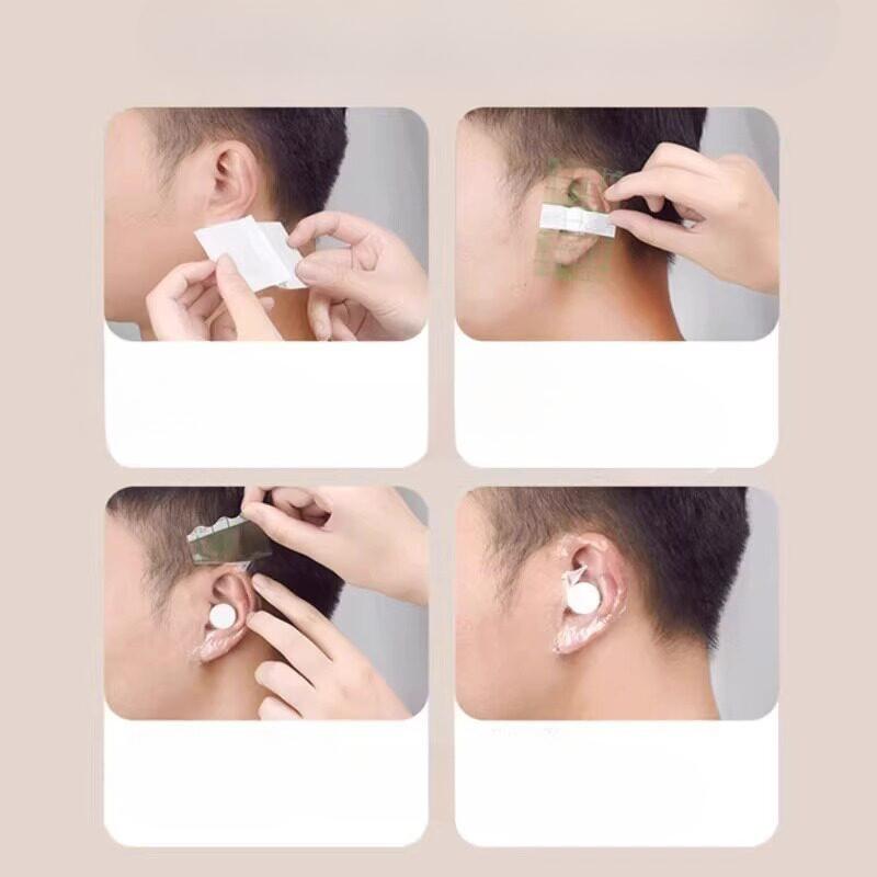 Waterproof Ear Patches for Swimming and Bathing, Adhesive Ear Protectors for Kids and Adults, 20 Pcs Per Pack
