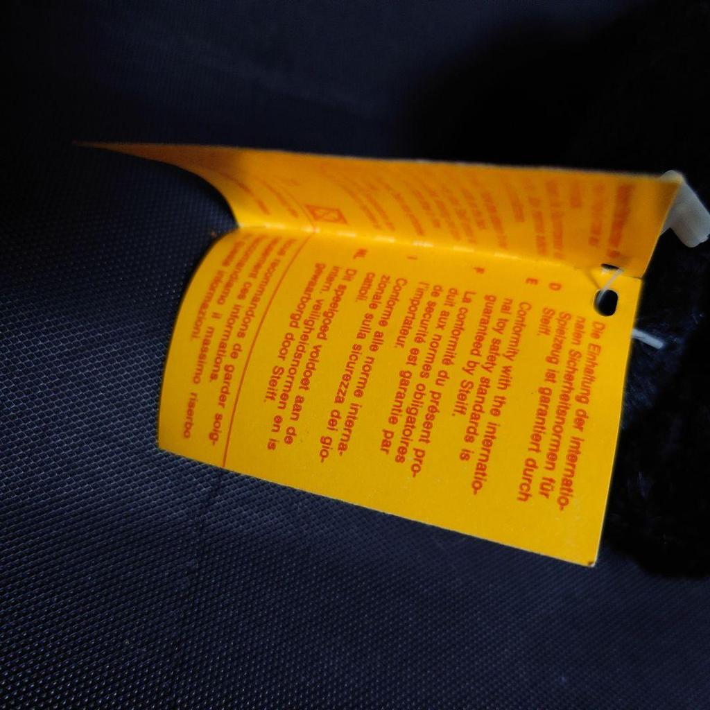 [GEBRAUCHT] Ausgezeichneter Zustand Vintage Steiff Teddybär, Deutsches schwarzes Mohair