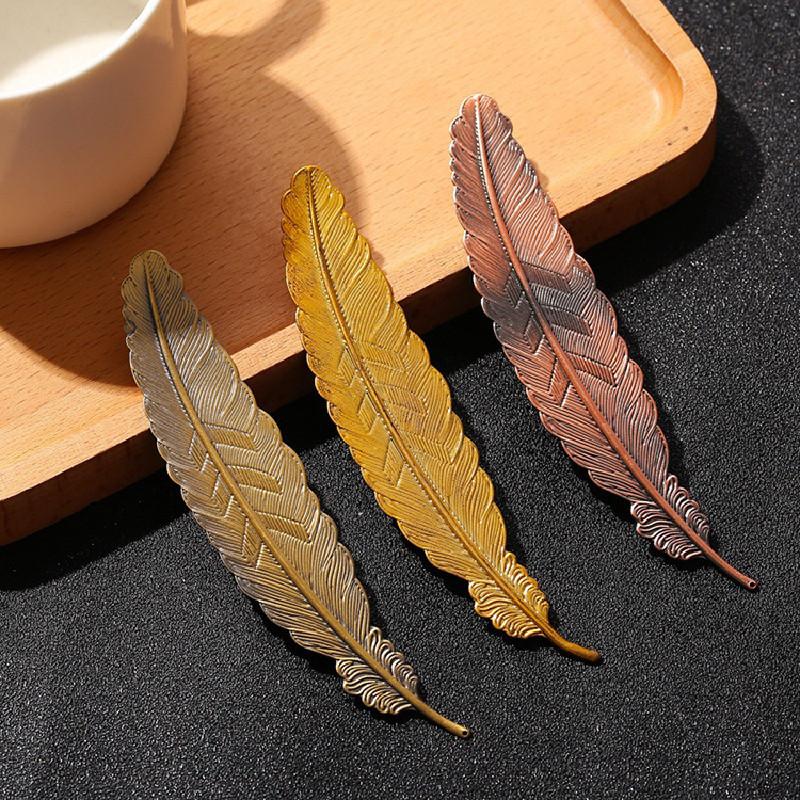 Metal Inspired Feather Bookmark Artistic Detailing Crafting Student Appreciation