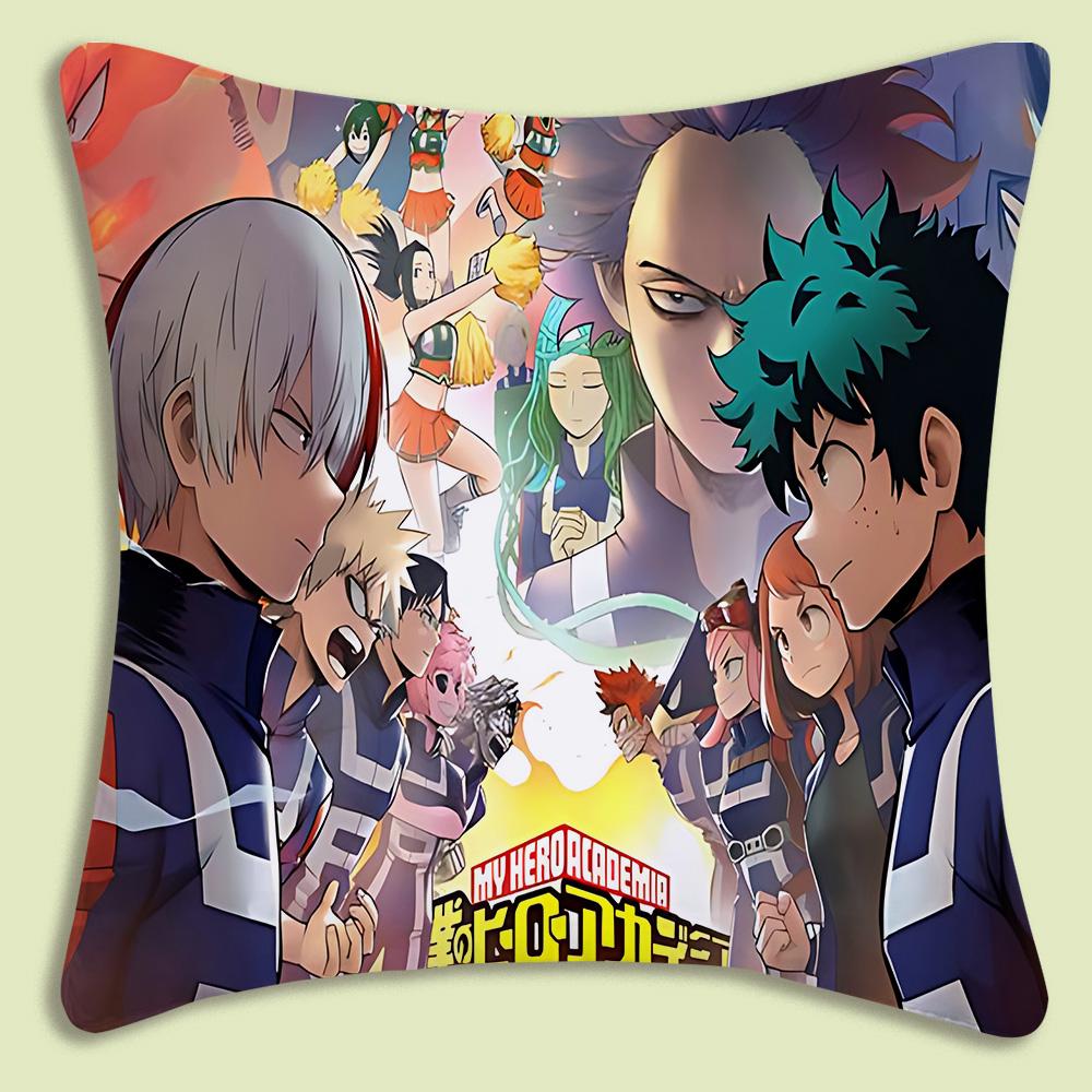 Anime Hunter x Hunter Pillow Covers Cartoon Sofa Decorative Home Doublesided Printing Short Plush Cute Cushion Cover