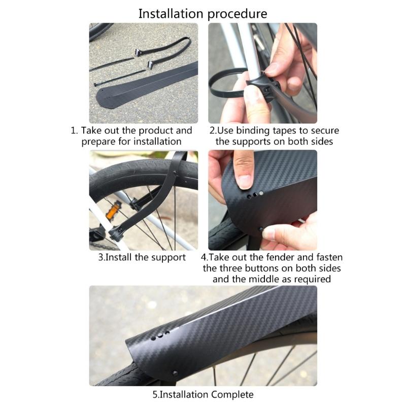 Bike Mudguard Bicycles Foldable Mudguards Portable Adjustable Bike Mud Flap Rear Mud Guard for BMX Mountain Road Bikes