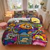 3pcs Halloween Costume Fun Mario & Friends Bedding Set - Includes Quilt Cover and Pillowcases, Suitable for All Seasons, Machine Washable -