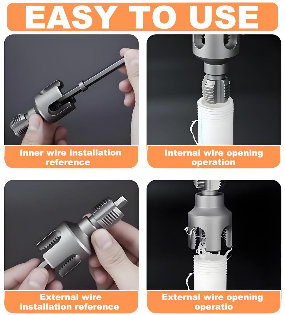 Nástroj na závitování PPR vodovodních trubek 40CR Alloy 3/4 palce Sada závitníků a závitnic pro vnitřní a vnější závity