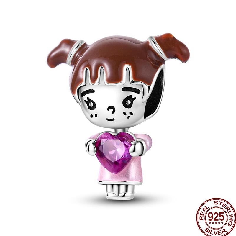 Copper Character Series Sports Cute Boys And Girls Charm Beads Suitable For 3Mm Original Bracelet Diy Jewelry