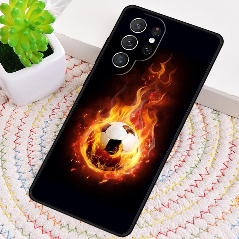 

Fire Football Phone Case for Samsung Galaxy note 10 pro S26 Ultra S23 S24 FE S25 S21 S22 PLUS shockproof Cove Galaxy S21 FE 5G