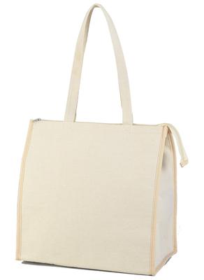 Basic Standard Tote Bag, Canvas, Cotton, Shoulder Strap, Gusseted, Solid White, Thick, Durable, Insulated, Large, Square, 36x36x20cm