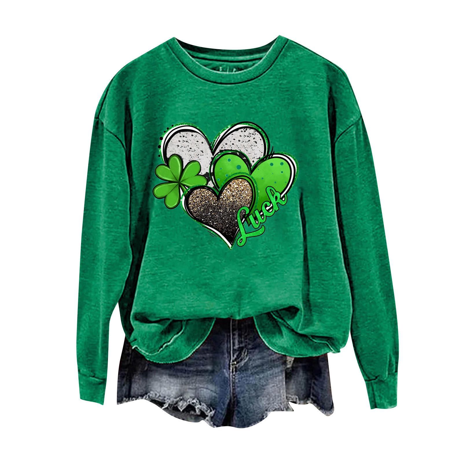 

Женские топы с круглым вырезом, хлопковый женский повседневный модный пуловер с длинным рукавом и круглым вырезом XXXXL зелёный