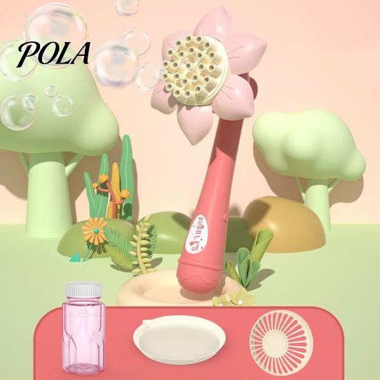 Kids Bubble Bath Toy Electric Sunflower Maker Wand 23 Holes Flower Shape Colorful Handheld Automatic Blower Machine Boys Girls Birthday Gift Mak