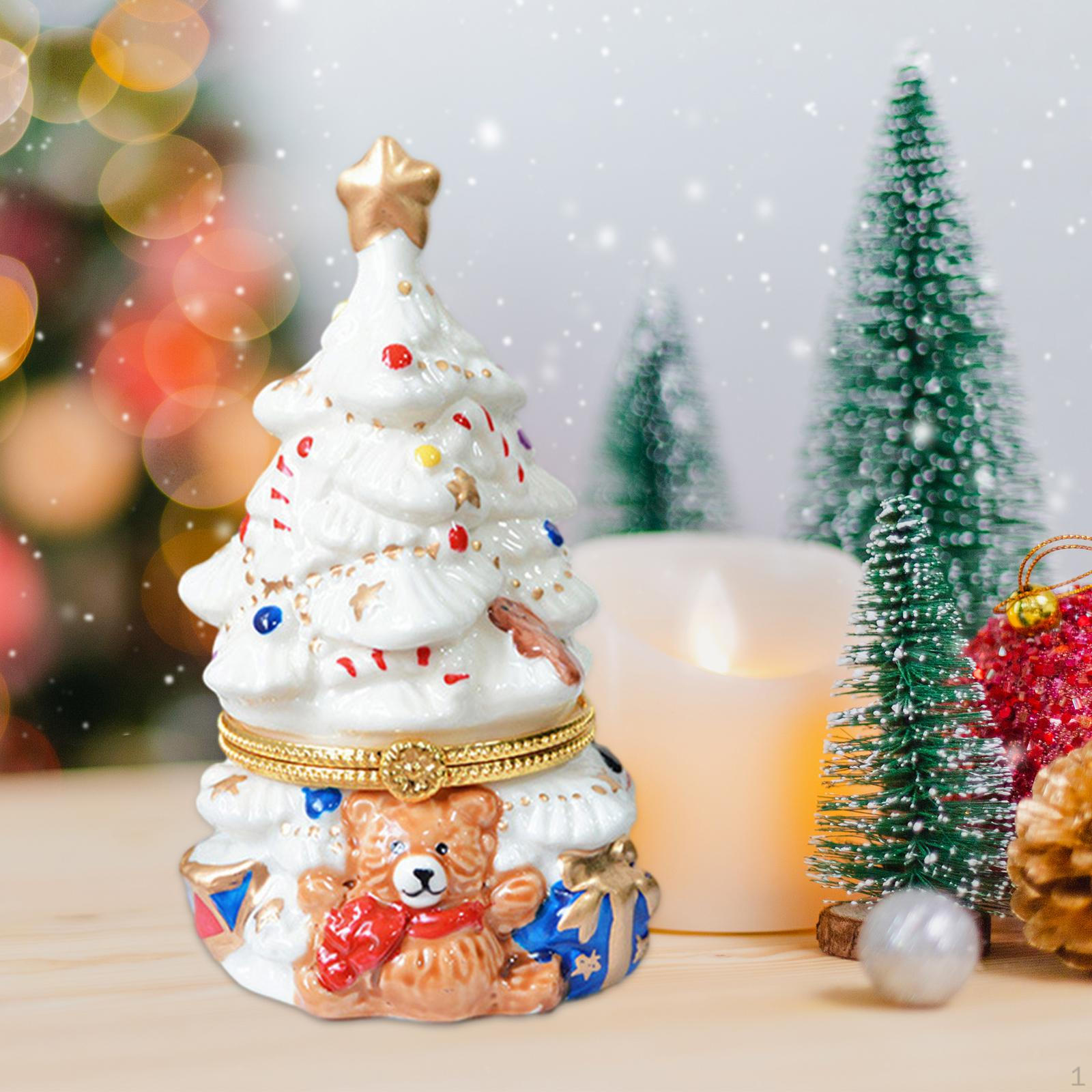 

Рождественская елка шкатулка для украшений безделушка настольный декор органайзер для сувениров дисплей на День святого Валентина