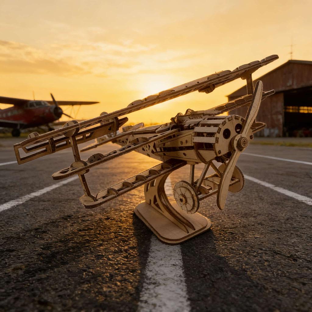 Wooden Latest Style Compact Airplane Toy Puzzle DO-IT-YOURSELF Wooden 3D Truck Assembly Learning Birthday Present Christmas Present