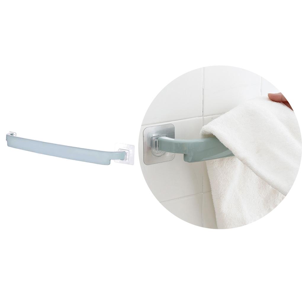 Self-adhesive Bathroom Single Towel Bar NO Drilling On Walls Plastic Kitchen Towel Hanging Rack Holder