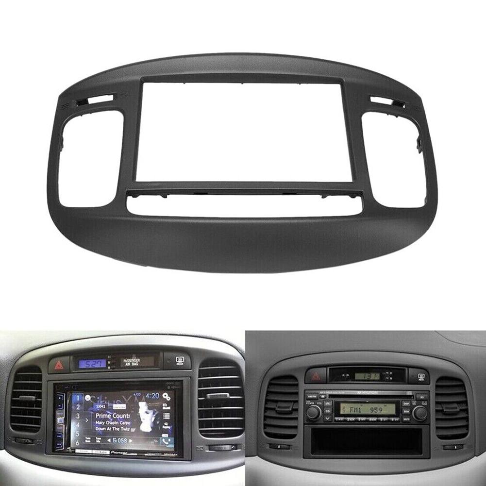 Dashboard Frame Adapter 2Din Stereo Plate Frame Car Audio System Car Dashboard Black Color Brand New Easy To Install