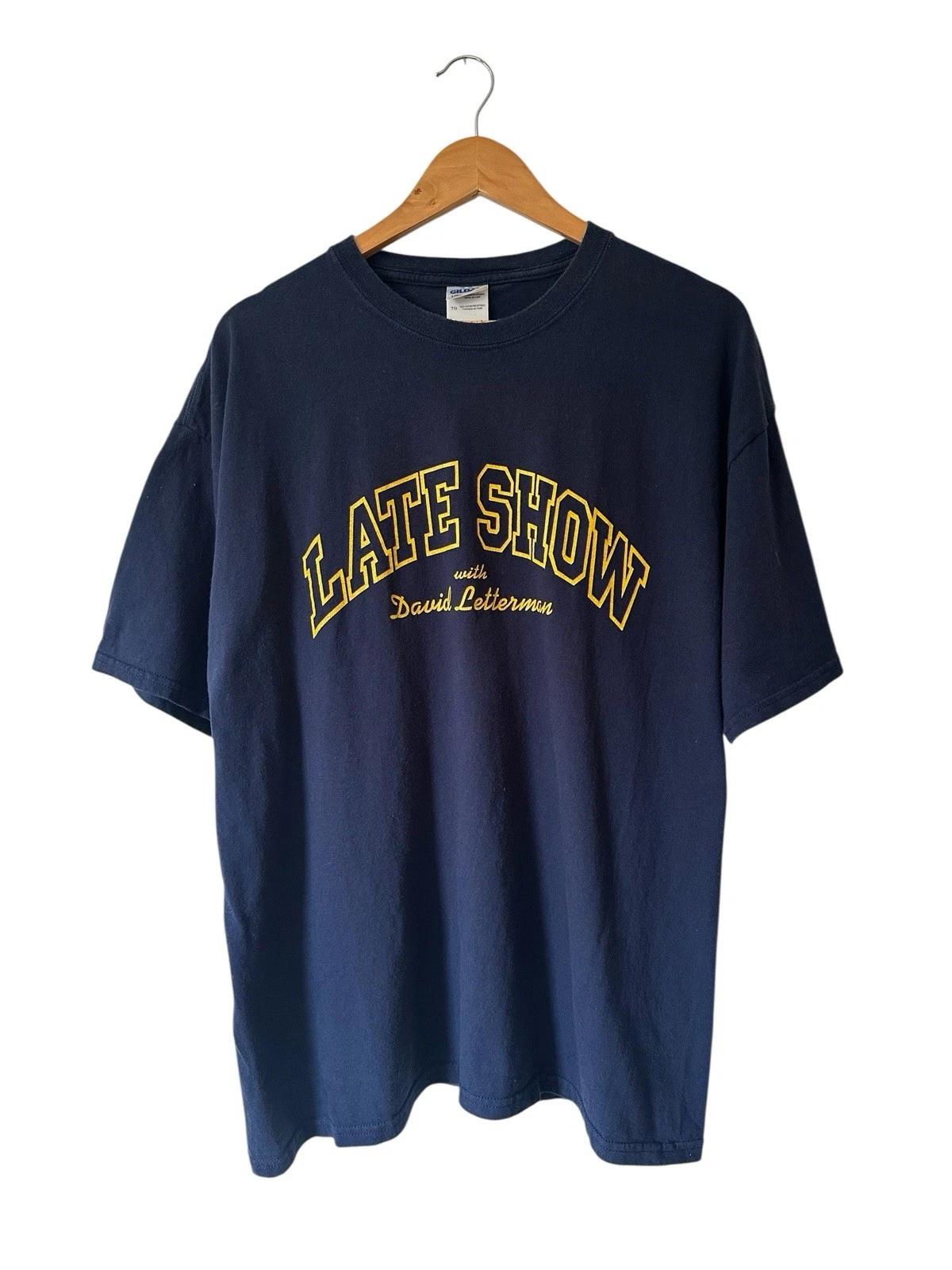 Late Show With David Letterman T Shirt Men’s XL Navy Blue 3XL