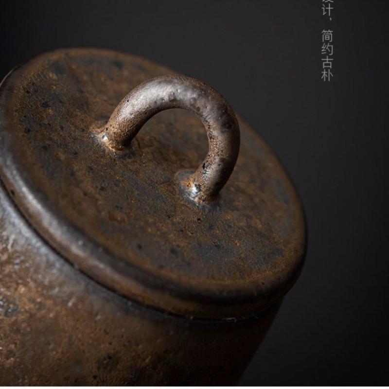 Modern Gilt Ceramic Tea Caddy Kitchen Seal Moisture-proof Storage Bottle Coffee Bean Tea Caddy Storage Container Home Decoration