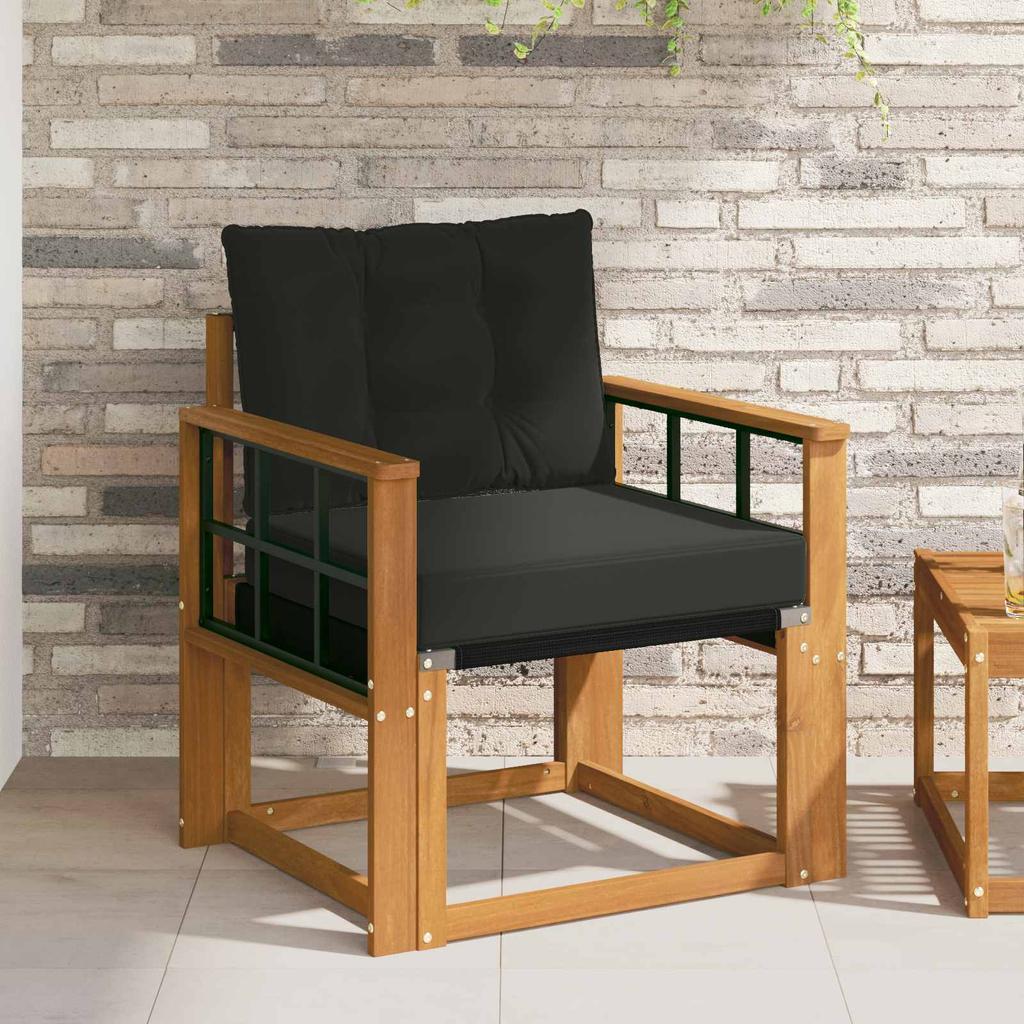 2 Piece Outdoor Sofa Solid Wood Acacia Natural