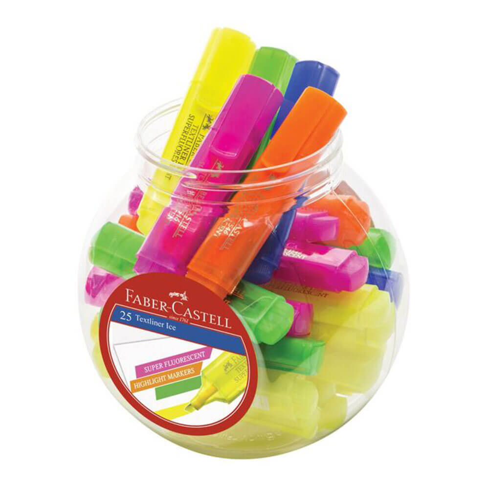 Faber-Castell Textmarker Assortiert (25/Glas)