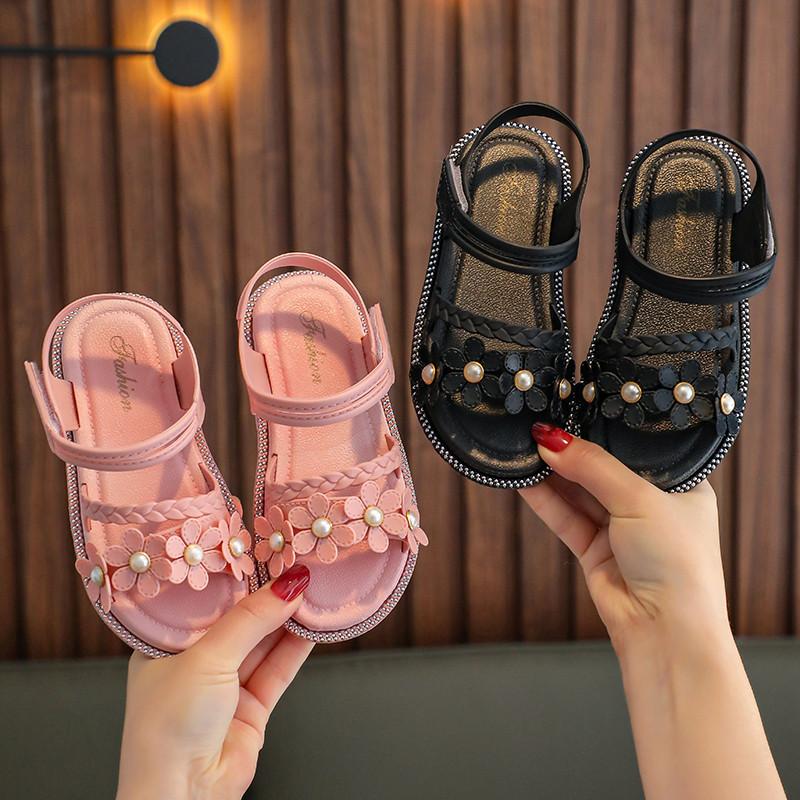 Toddler Girl's Sandals KOSISOK Flower Princess Open Toe Strap Beach Sandals Toddler Girl's Sandals KOSISOK Flower Princess Open Toe Strap Beach Sandals