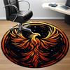 1pc Phoenix Fire Office Round Area Rug, Under Office Chairs Bedroom Living Room Home Decor, Room Deco