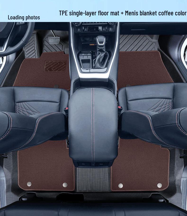 Compatible 2025 Toyota RAV4 Floor Mats, Fully Enclosed, TPE Material, 24 Fashion Plus Edition