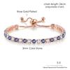 Adjustable Multicolor Tennis Bracelets for Women Ladies Wedding Rainbow Colorful Zircon Charm Bracelet Hand Chain Zircon DZH043
