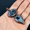 Larvikite Pendant Handmade Gemstone Jewelry, Copper Electroformed Pendant ,Unique Design Jewelry Pendant
