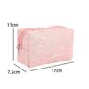 Lace Mesh Women's Makeup Bag Large Capacity Cosmetic and Jewelry Organizer Bag Zipper Square Portable Toiletry Bag