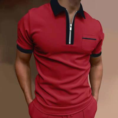 Nueva camisa POLO para hombre con solapa a la moda y bolsillo en el pecho ajustado, tops informales y versátiles