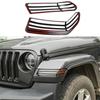 2PCS Balck Front Wheel Eyebrow Lamp Cover Trim For Jeep Wrangler JL JT 2018-