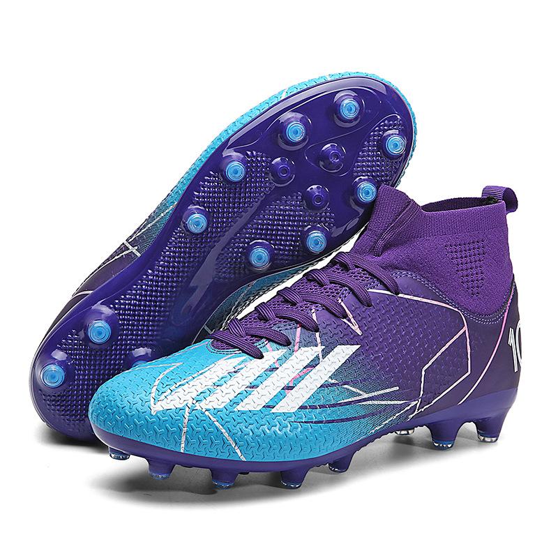 New Football Shoes Men's Broken Nails Lace-up TF Training Shoes Long Nails Sneakers Adult Wear-resistant Football Sneakers