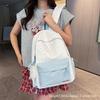 Schoolbag New Japanese Harajuku College Style Backpack Simple 1011 Contrasting Color Student Schoolbag Travel Light Fashion Backpack