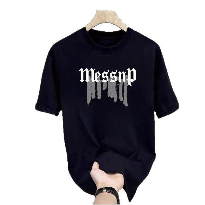 Trendy Brand Short-Sleeved Pure Cotton Men'S Printed T-Shirt Trendy Men'S And Women'S Versatile Round Neck T-Shirt Men'S