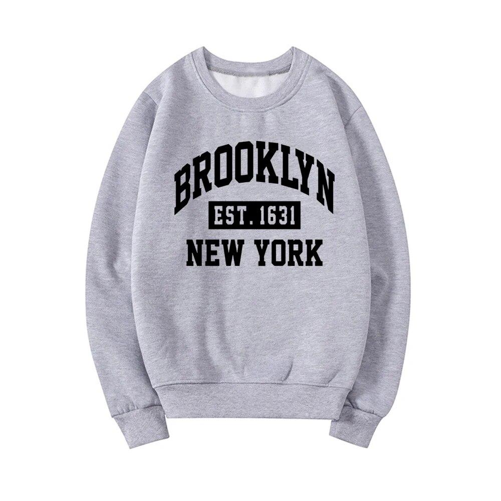 Brooklyn NYC Letter Graphic Sweatshirt Brooklyn New York Shirts Hoodie NY Gift Fall Pullover Unisex Casual Streetwear Sweatshirt Unisex