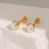 European & American Titanium Steel Non-Fading Women's Luxury Stud Earrings 
