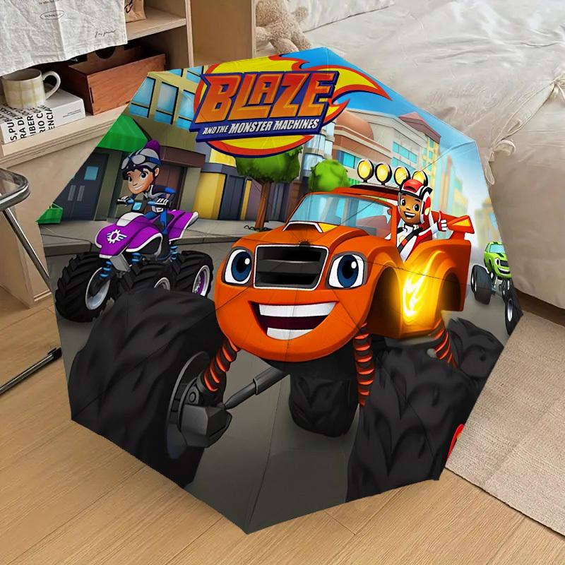 1pc Blaze, Monster Machines Themed High-quality Umbrella,Automatic Opening and Closing Umbrella,Multi-functional Umbrella G0811121