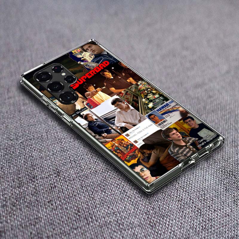 Mclovin SuperbadZ Phone Case For Samsung Galaxy S24 S23 S21 S20 FE S22 S26 Ultra S25 Edge S10 Plus Cover Clear TPU Capa Shell Co