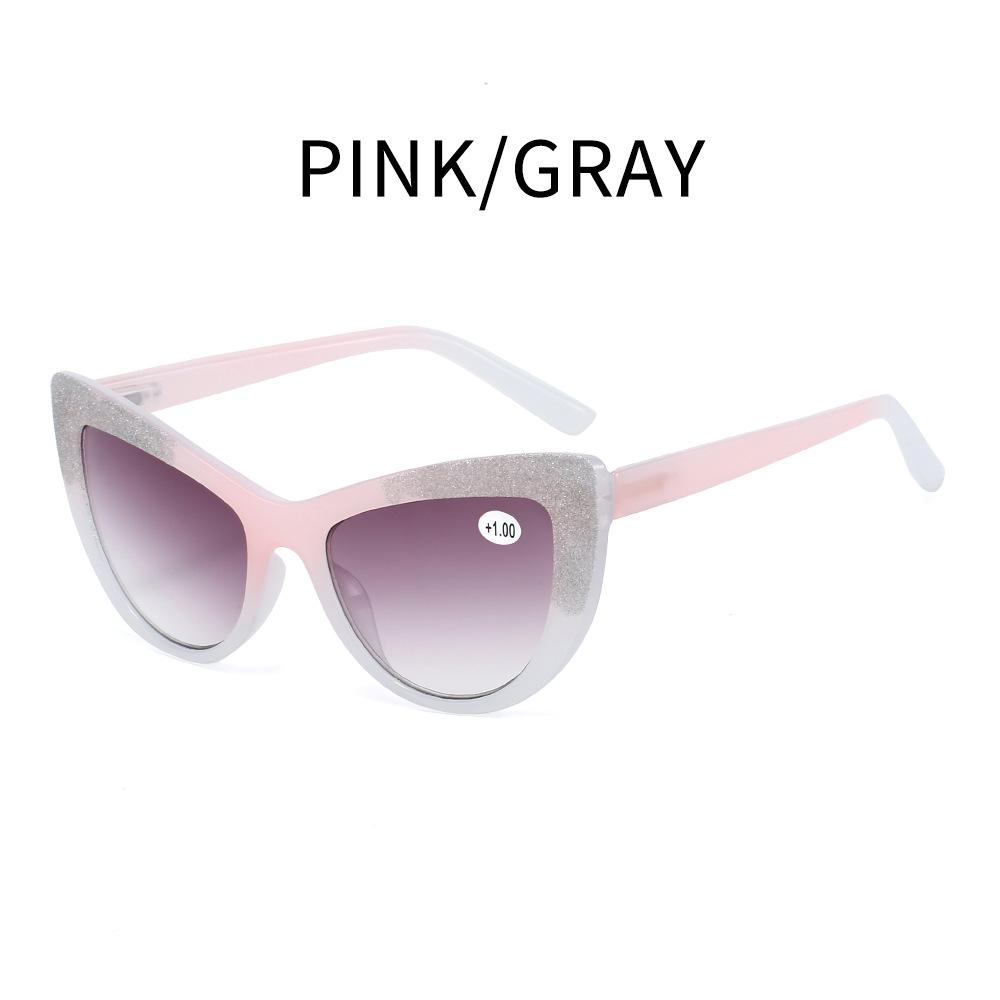 New High-end Cat Eye Presbyopia Glasses Fashion Butterfly Shaped Sunglasses Ultra Light High-definition Glasses Diopter To +4.0