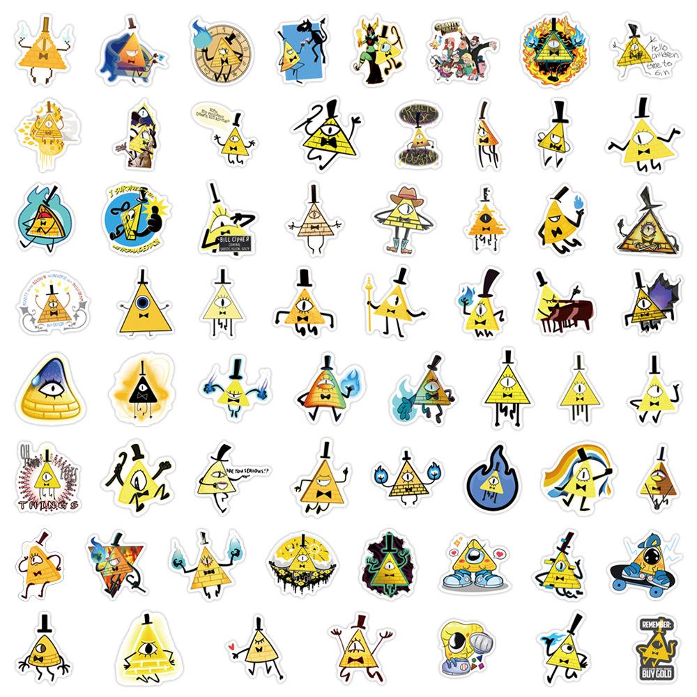 60 Nowych Naklejek Graffiti Bill Cypher Dekoracyjne Skuter Walizka Notatnik Naklejki DIY