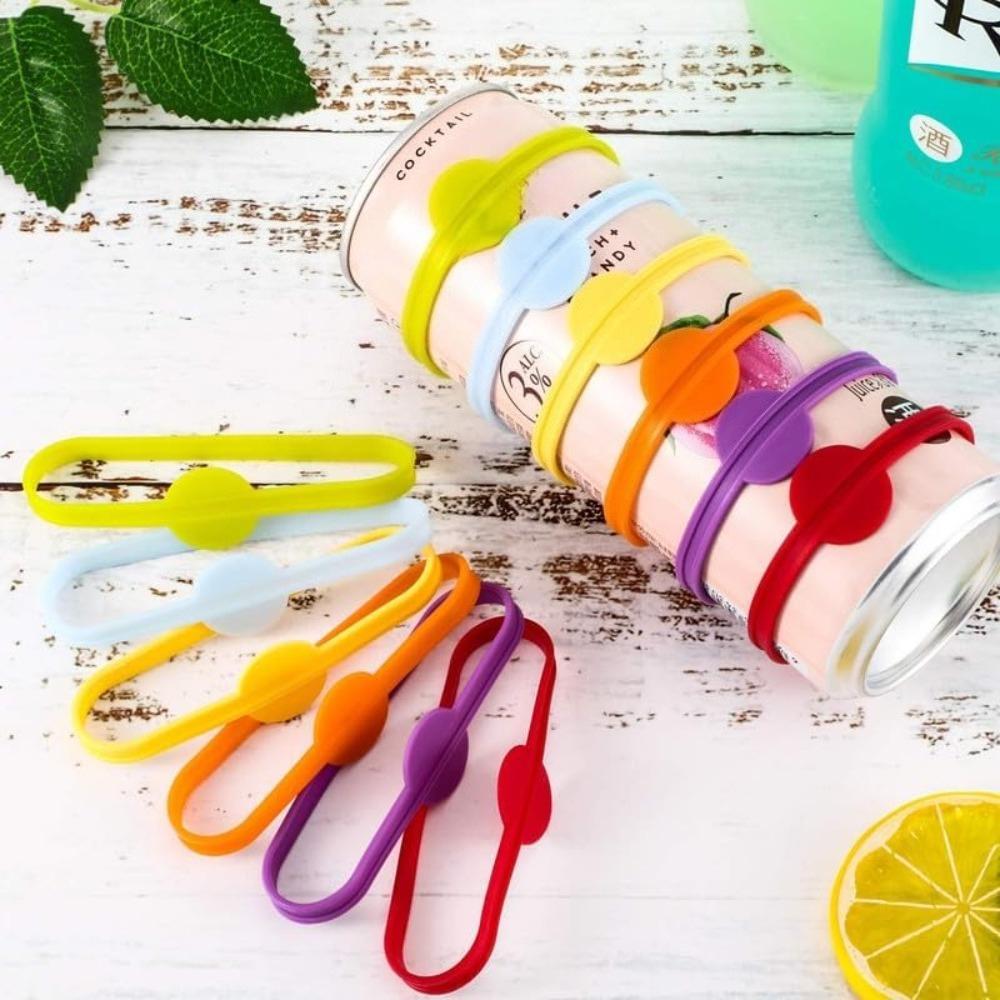 6Pcs/Set Drink Markers Glass Cup Wine Glass Bottle Strip Tag Marker Bands Silicone Drink Charms Mugs Tags for Cups Identifiers