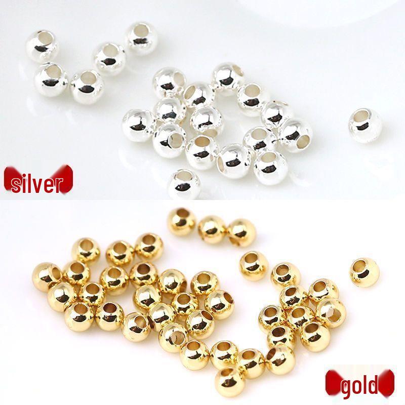 Gold & Silver 2-4mm Color-Retaining Spacer Beads for DIY Bracelets