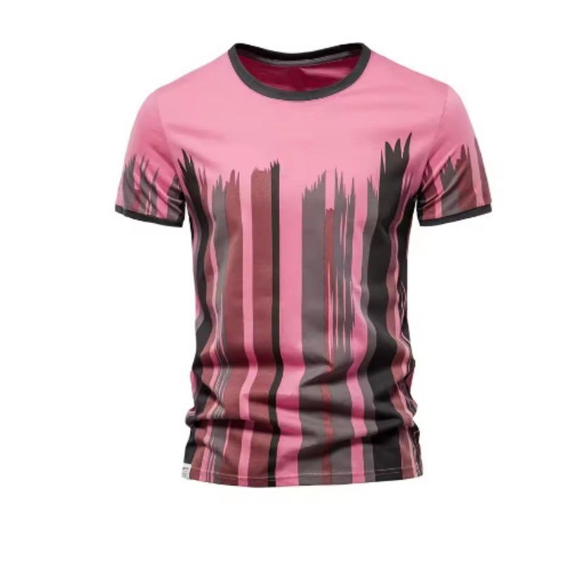 Herren 3D-gedrucktes T-Shirt Atmungsaktiv Schnelltrocknend Sporttop Kurzarm O-Ausschnitt Pullover Lässiges Oberteil