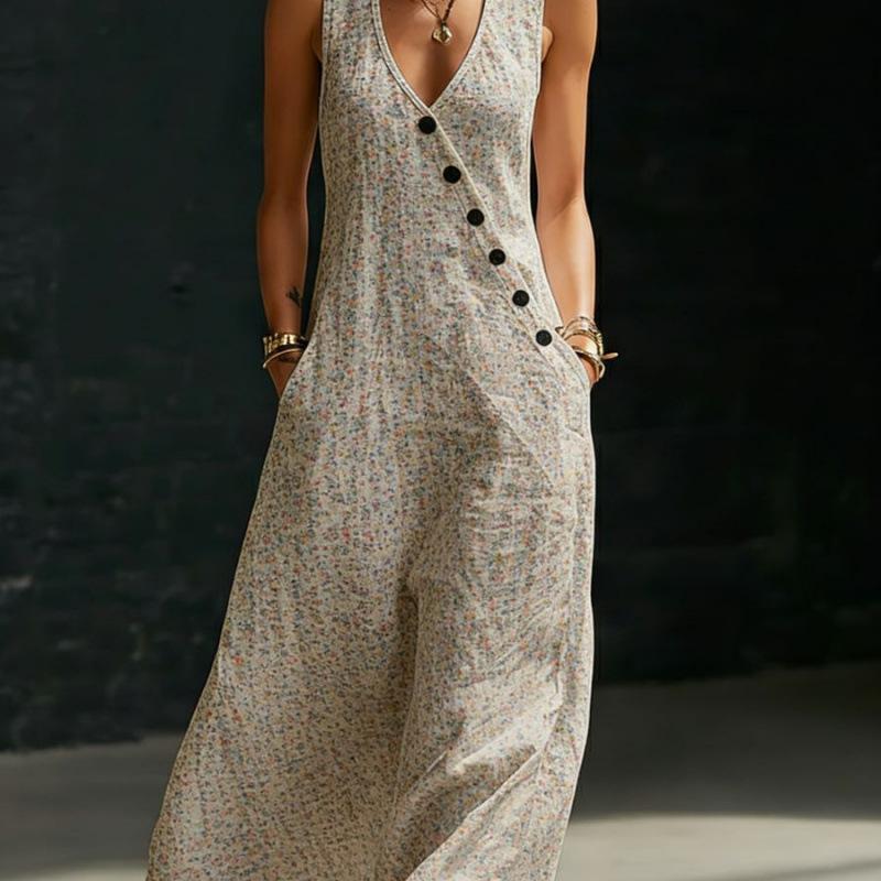 2026 Spring and Summer New Women's Clothing, European and American Minimalist Temperament Loose V-neck Diagonal Button Shirt Wide-leg Pants Two-piece